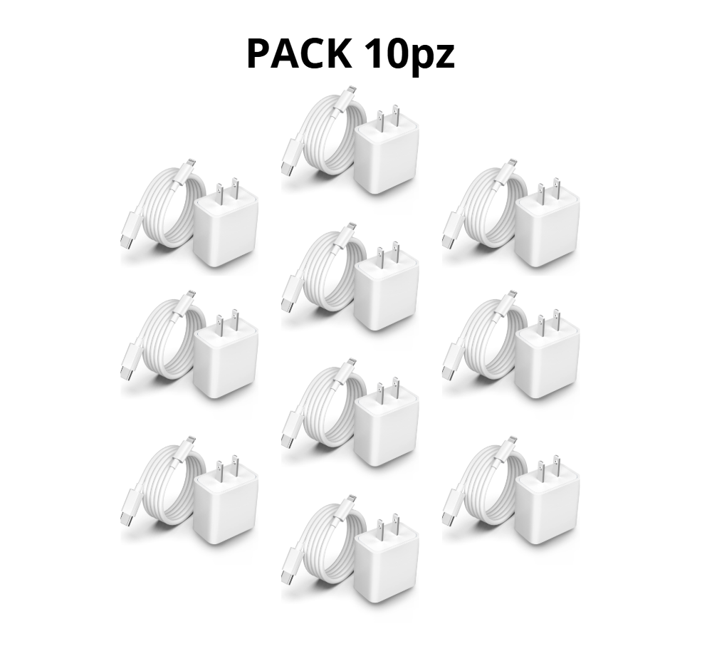 PACK 10 Cargadores 20W